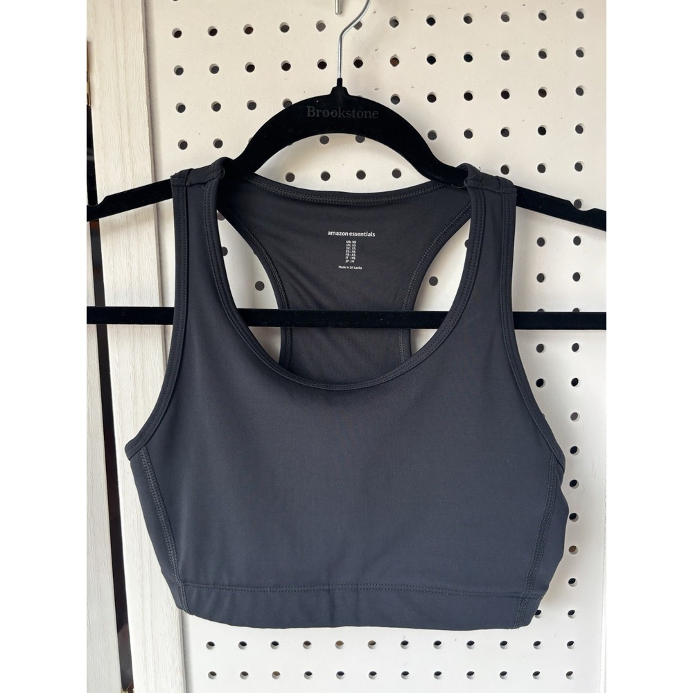 Amazon Essentials Black Sports Bra XS Women's Athletic Workout Basic